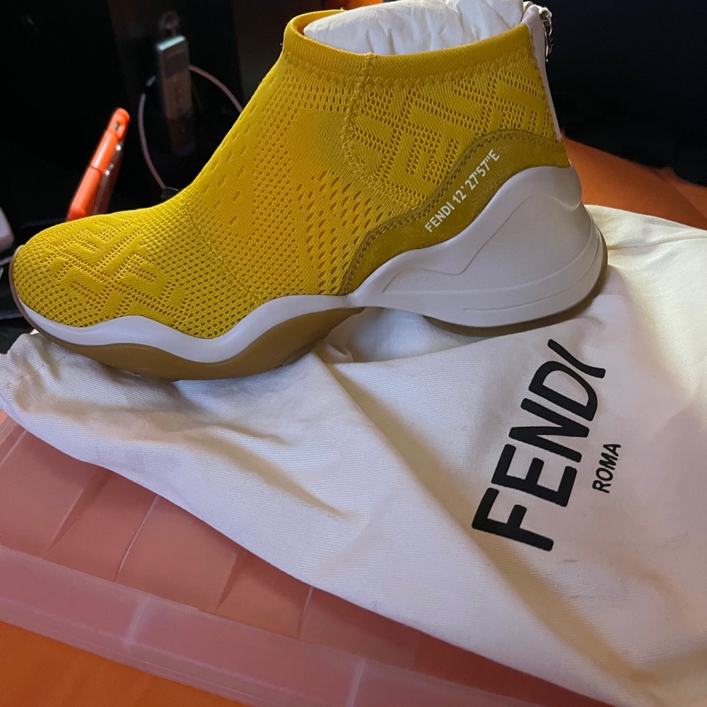 Fendi Yellow Athletic Sneakers – New With Tags – Authentic